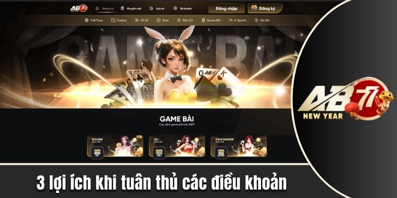 3 lợi ích khi tuân theo những điều khoản sử dụng của nhà cái