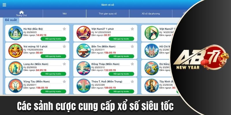 Hình thức cược xổ số siêu tốc