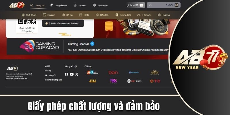 Giấy phép chất lượng và đảm bảo