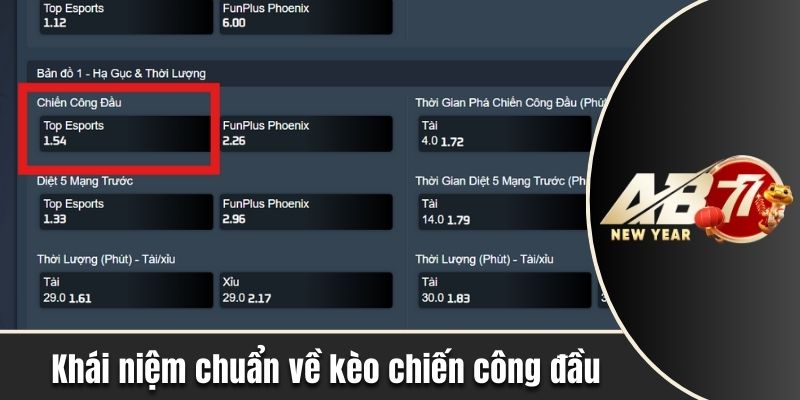 Khái niệm chuẩn về kèo chiến công đầu
